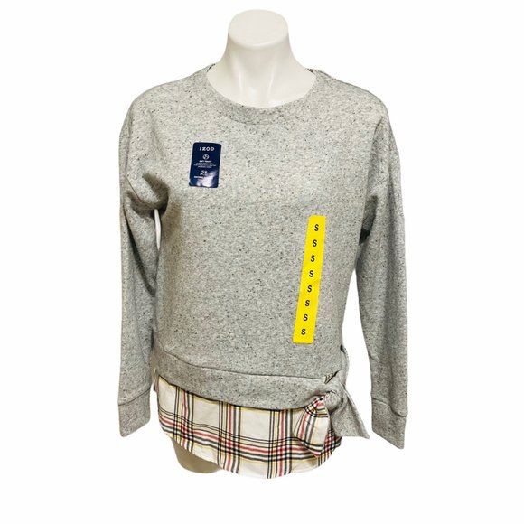 Izod 2-Fer Small Grey Sweatshirt NWT - Picture 1 of 8